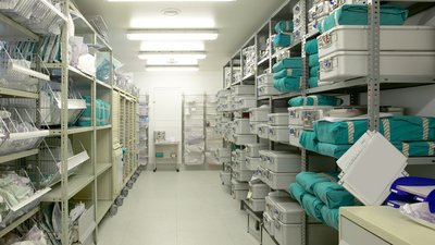 Hospital indoor storage room