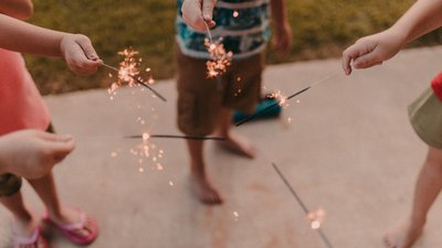 Kids and Sparklers