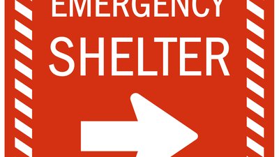 emergency shelter sign